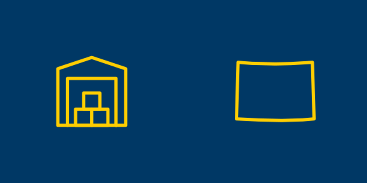 Self-storage and Colorado icons.