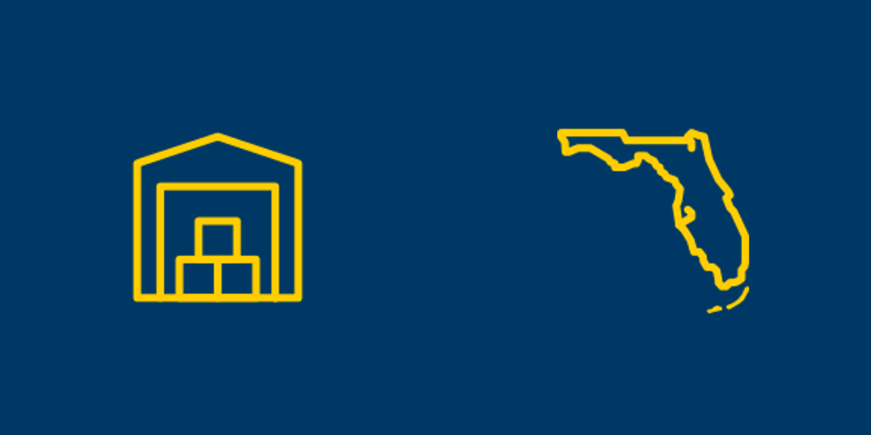 Self-storage and Florida icons.