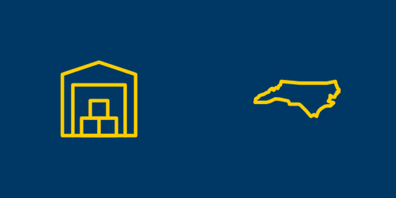 Self storage and North Carolina icons