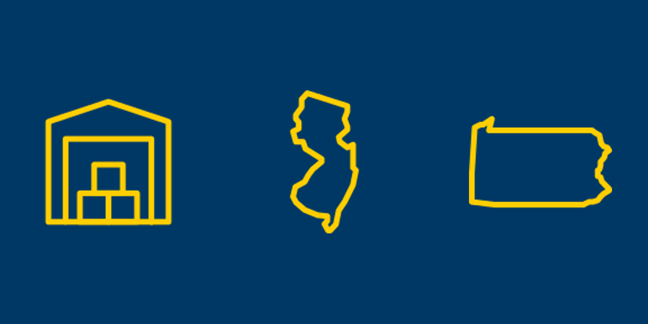 Self storage, New Jersey, and Pennsylvania icons