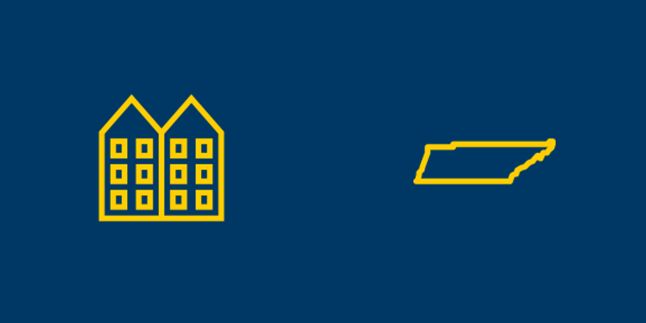 Apartment complex and Tennessee icons.