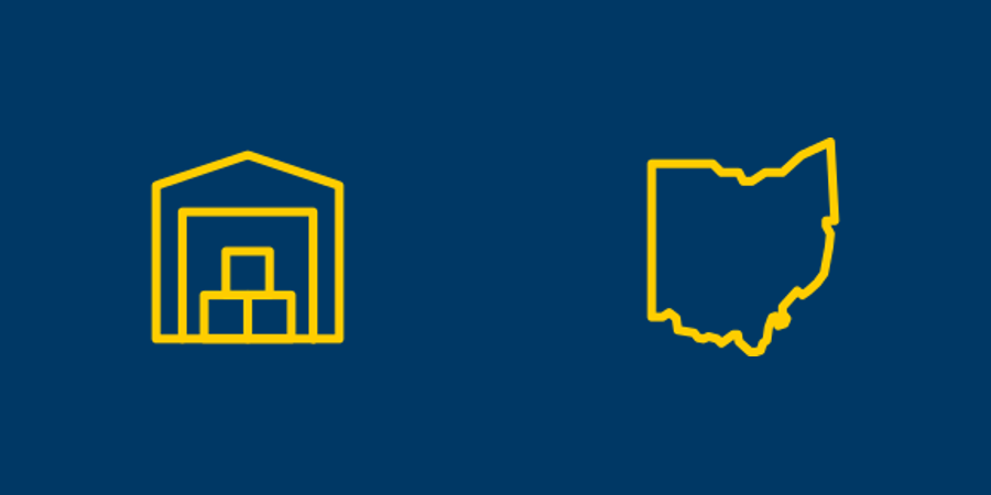 Self-storage and Ohio icons