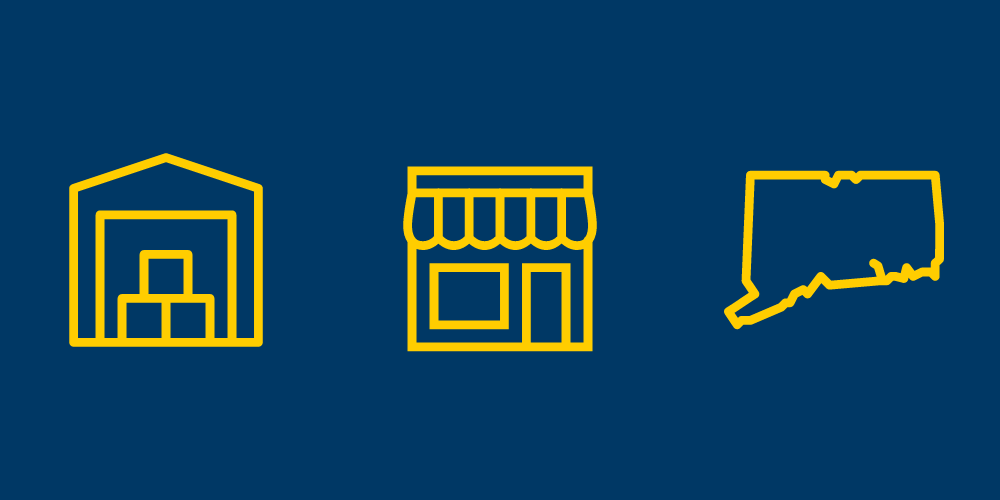 Self-storage, commercial and Connecticut icons